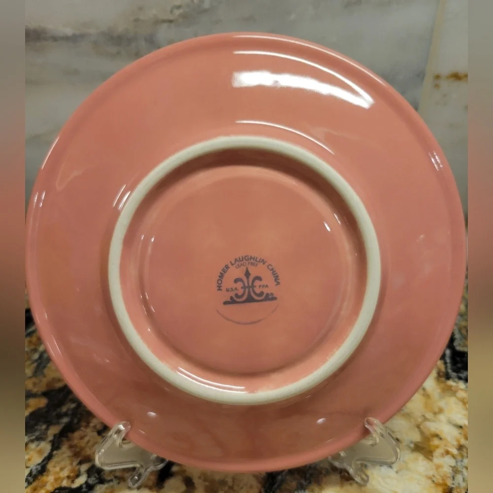 Fiesta Jumbo Saucer By Homer Laughlin China RETIRED ROSE